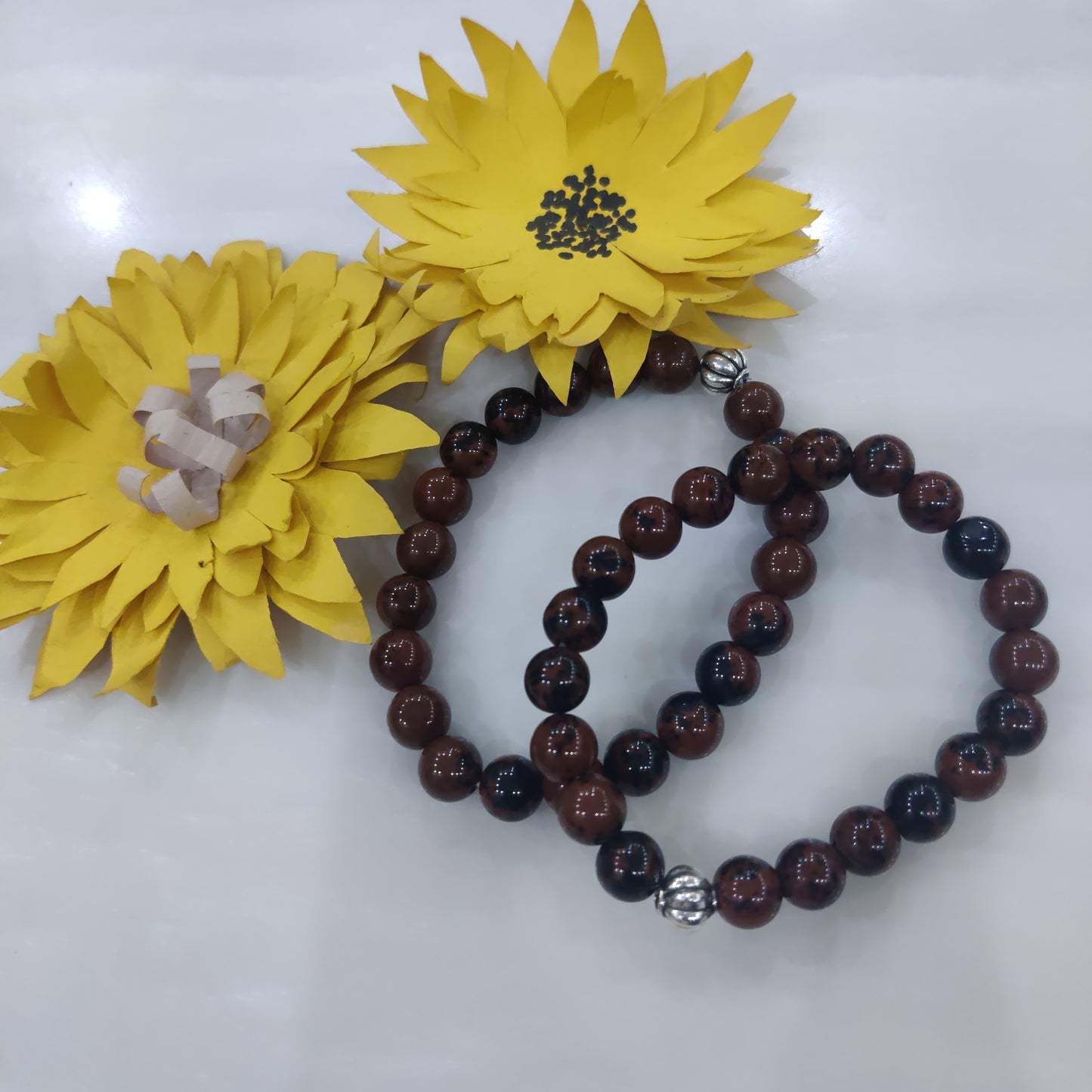 Mahogany Obsedian Bracelet (Plain Beads) ๐ฏ original