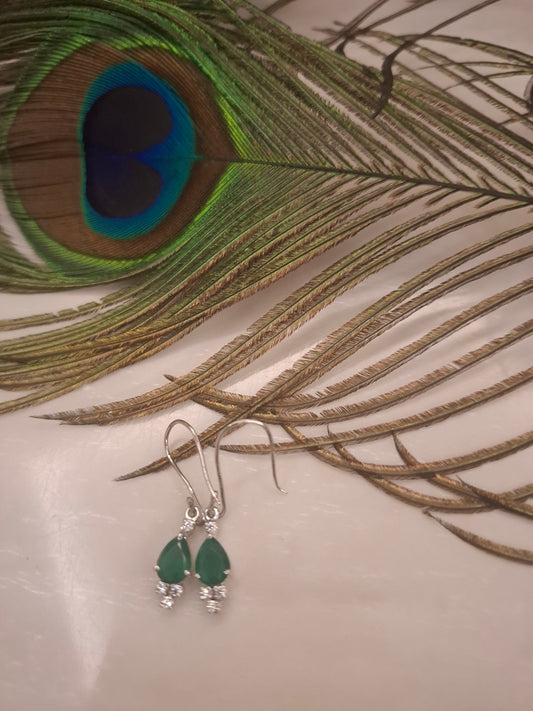 Silver Crystal Earrings