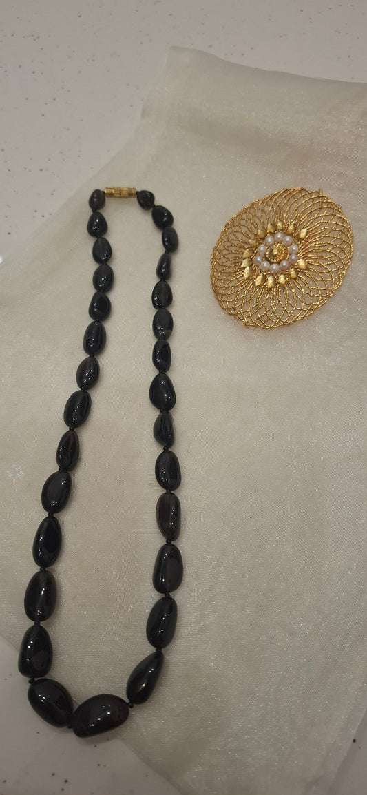 Smoky Quartz Maala (oval shape)