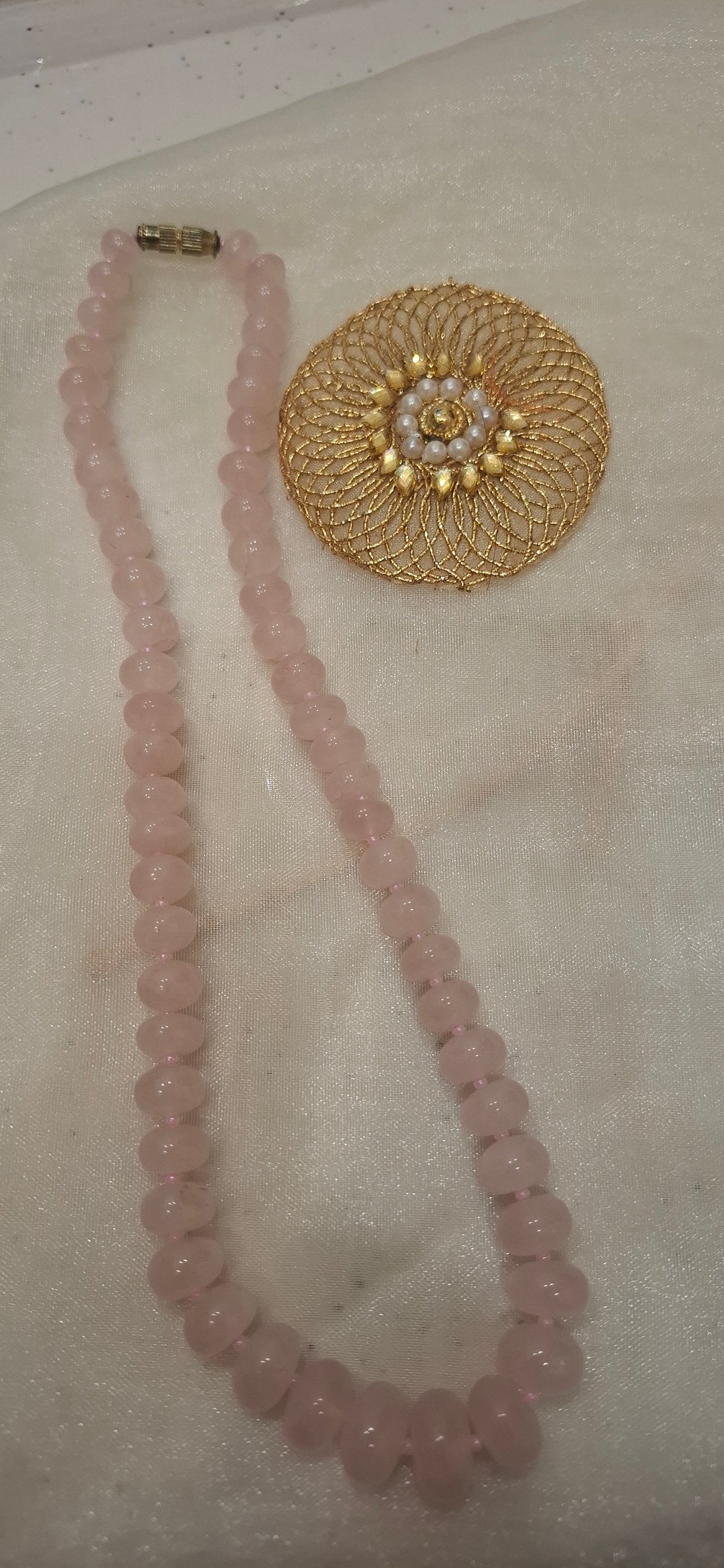 Rose Quartz  Maala(20 inch)