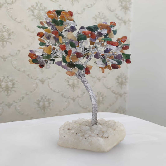 7 Chakra  Crystal Tree With Clear Quartz Base(300 Beads)