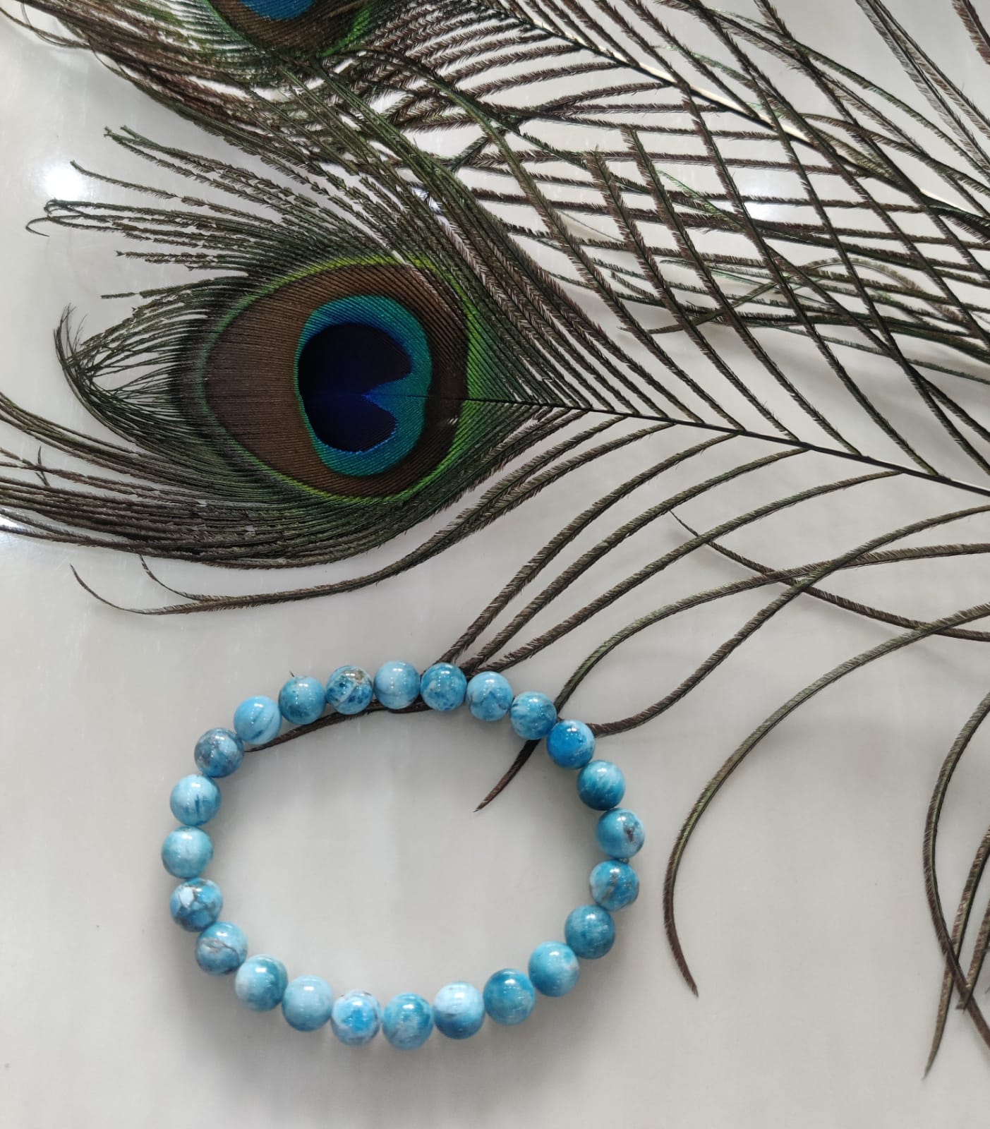 Apatite Bracelet 100%original(Blue 8 mm)