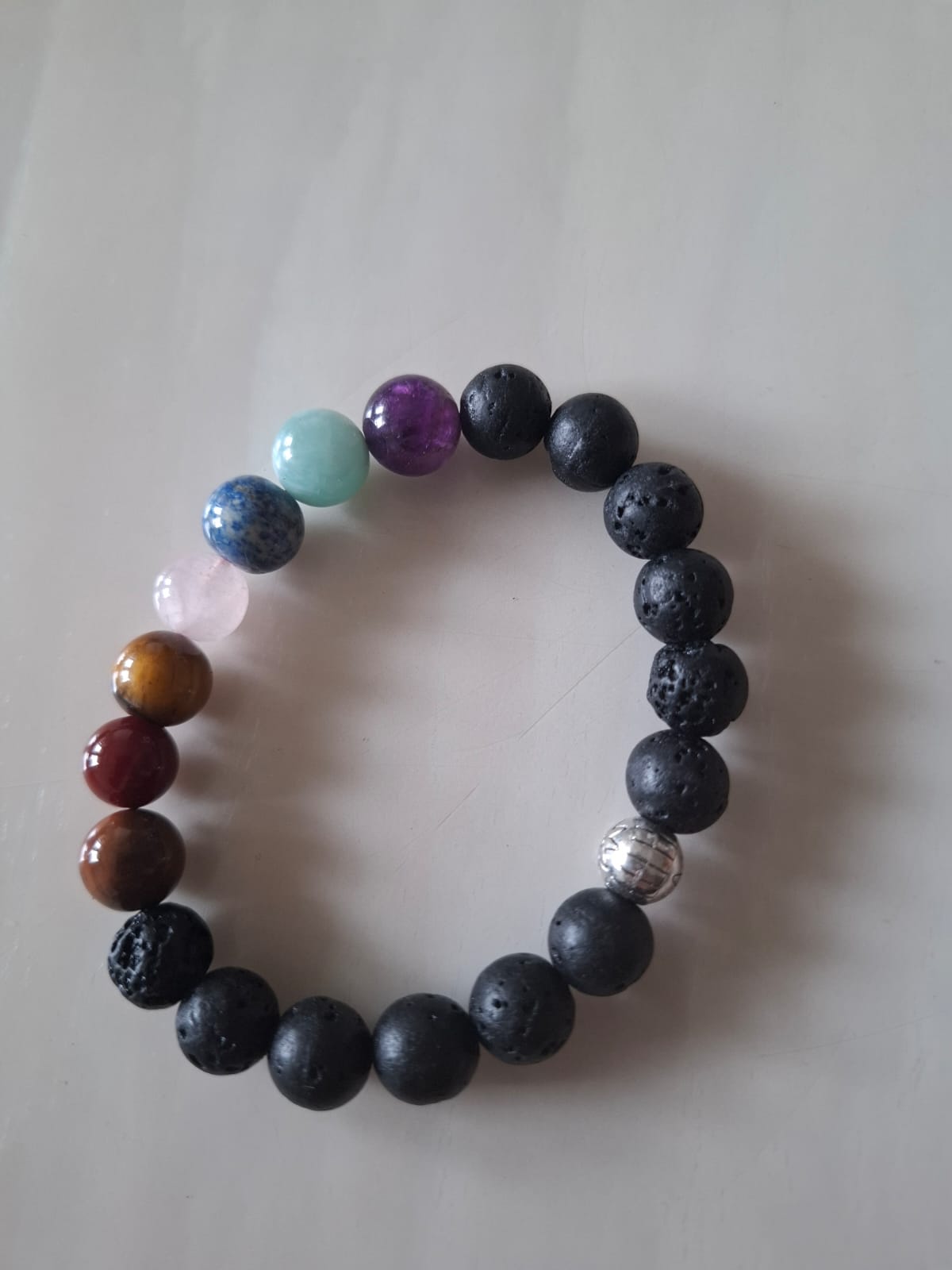 7 Chakra Bracelet 💯original (Amethyst,Amazonite,lapiz, green Aventurine,tigereye, carnelian and Redjasper)