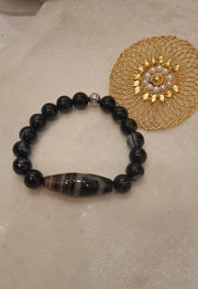 Black Agate DZI Bracelet (💯 Original)