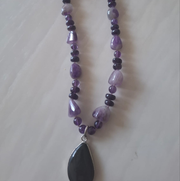 Amethyst Neckpiece  With Pendent (30 inch)