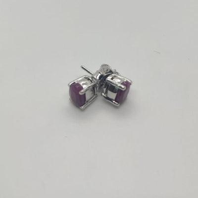 Ruby Silver Earings