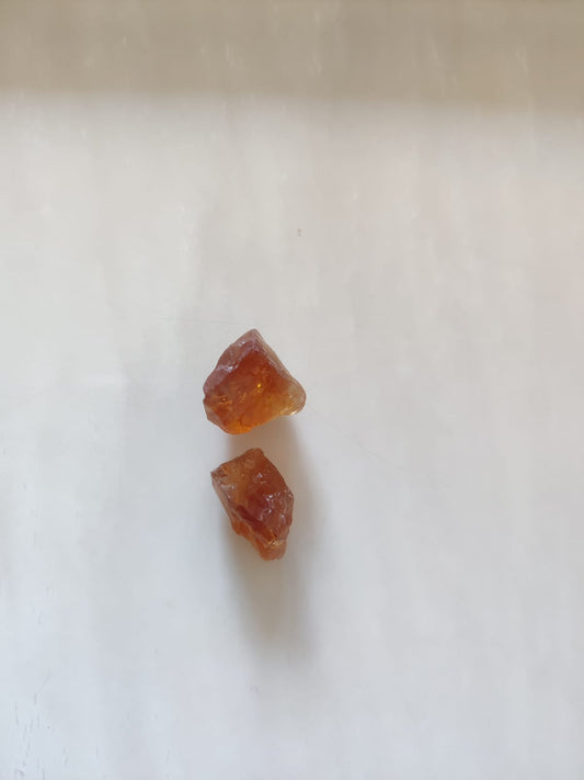 Fire Citrine Rough Stones (2 pieces)