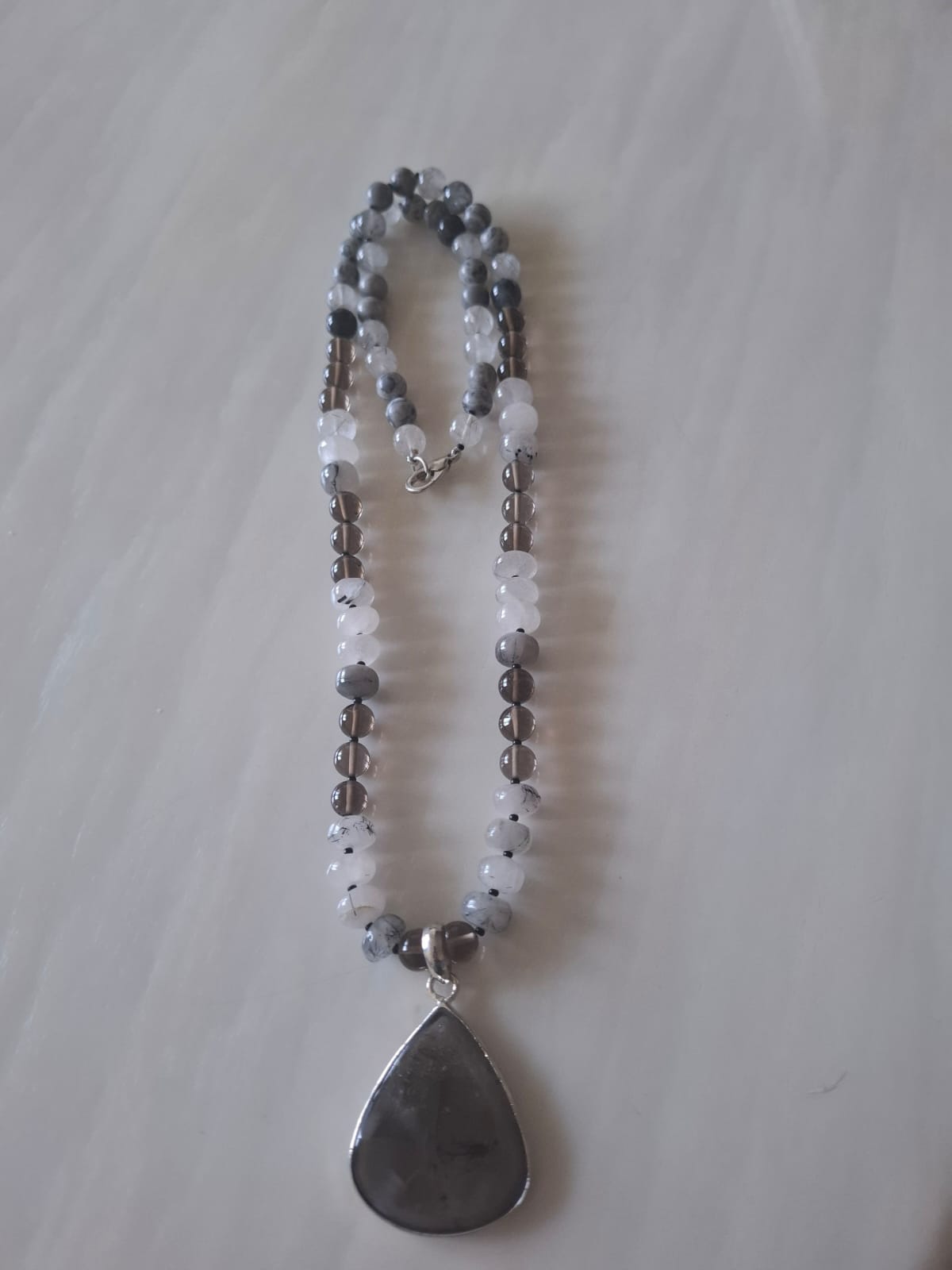 Smoky Quartz  And Rutilite Quartz Neckpiece (30inch)