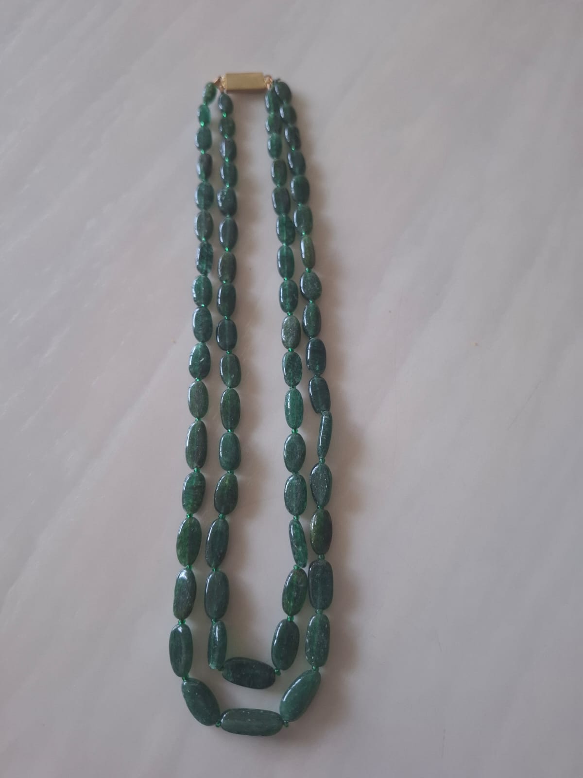 Green Aventurine  Double Layer Neckpiece (20inch)