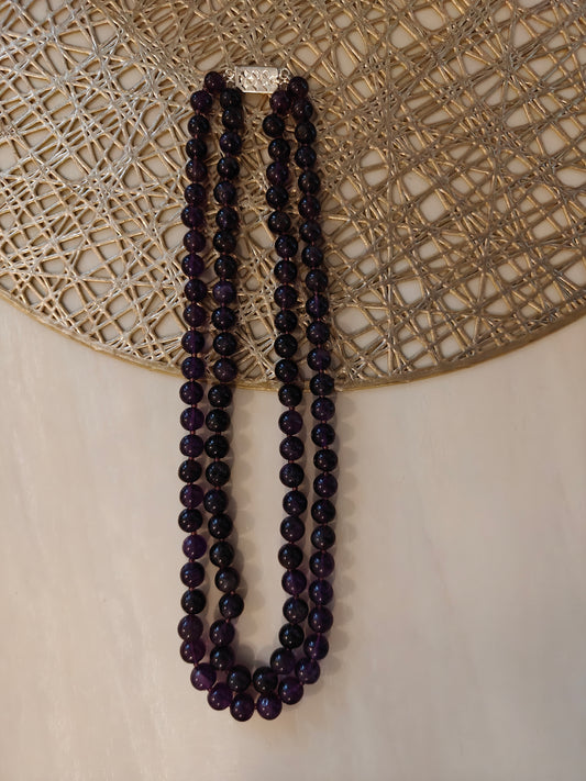 Amethyst Double Layer Mala(8mm)18inch 💯 original