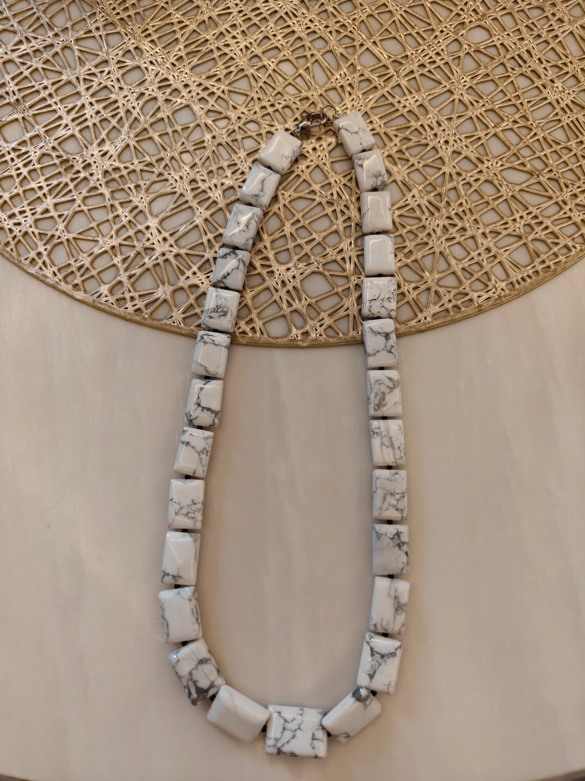 Howlite Square Beads (18inch) 💯 original
