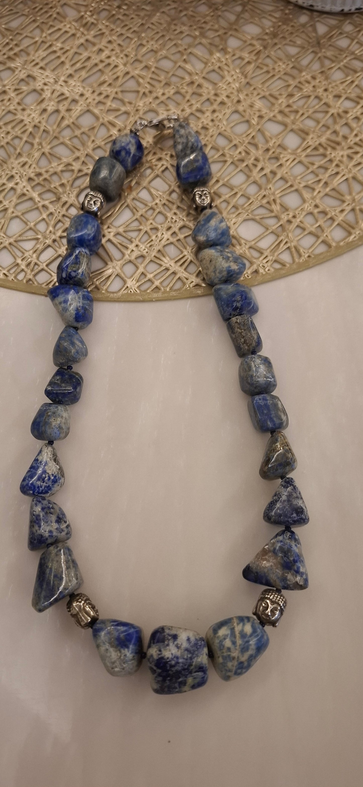 Lapiz Lazuli Tumble Maala(18"100%original)